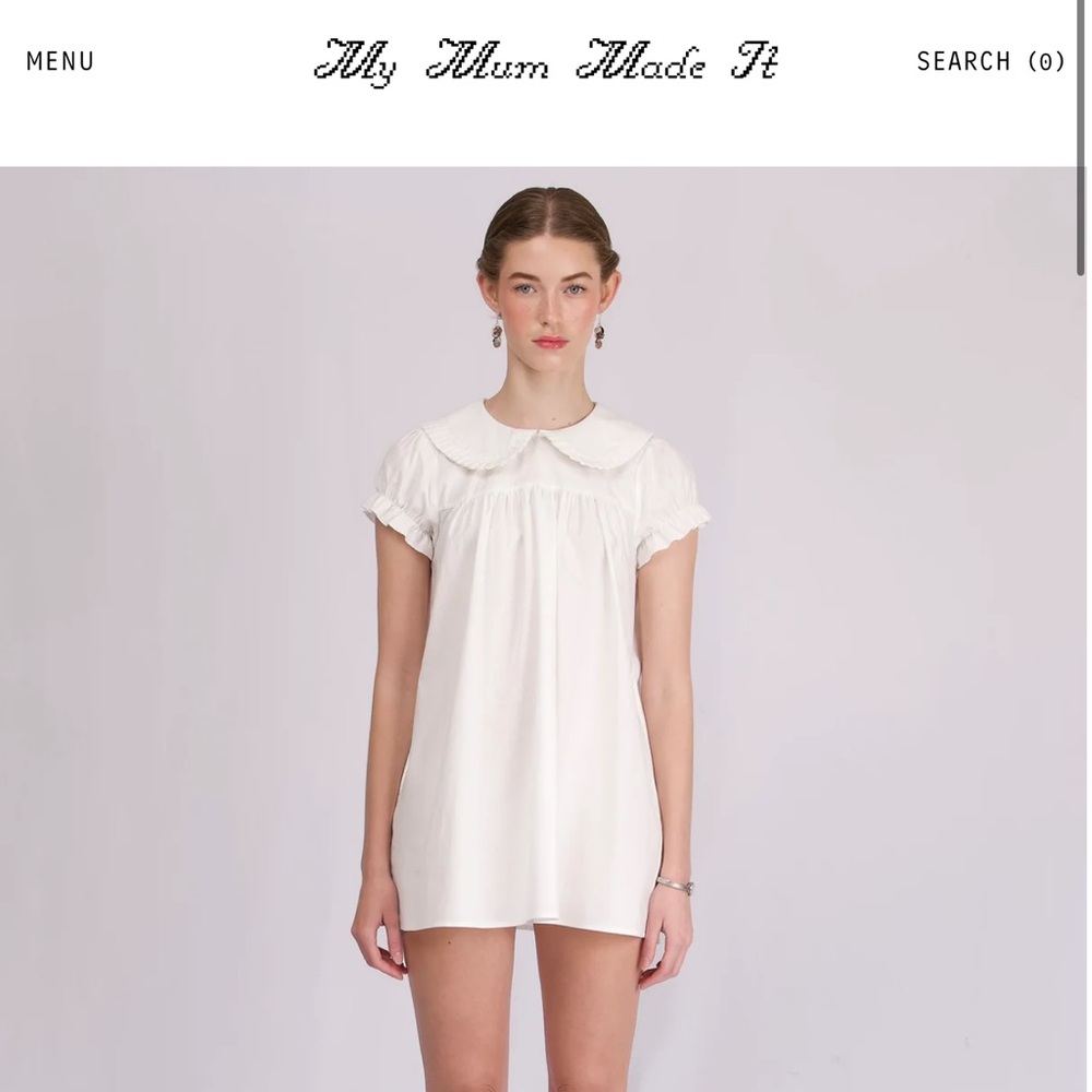 My mum made it - BABYDOLL DRESS - WHITE